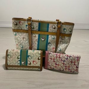 Coach logo bag and accessories
